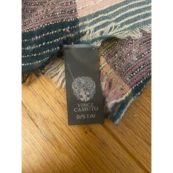 Vince Camuto unisex Multicolor knit Striped fringe edge Scarf Shawl OS - Picture 4 of 6